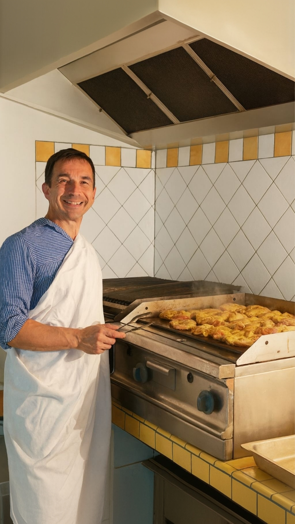 Chef cuisinier préparant le repas