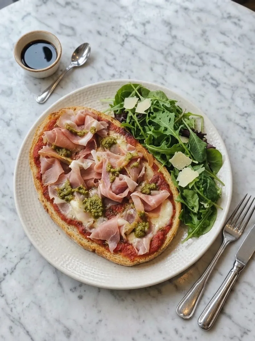 Planche bruschetta jambon, pesto et roquette du Snack de La Pousterle